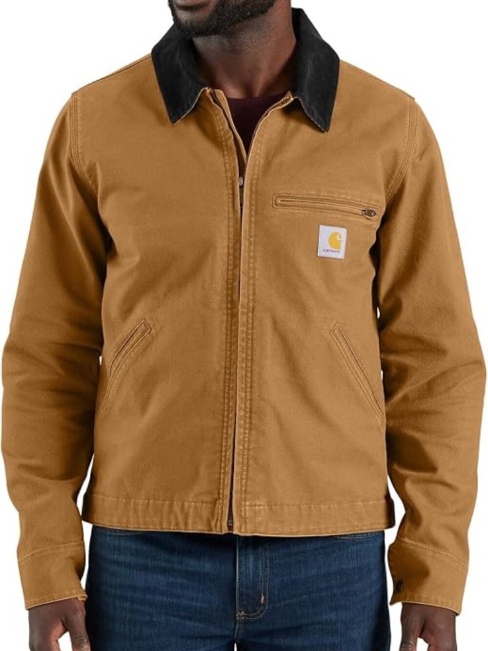 Carhartt Men's Rugged Flex Relaxed Fit Duck Detroit Jacket Brown Size Large NWT - Picture 4 of 6